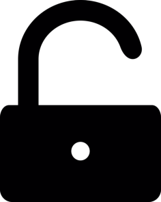 Padlock Unlocked Stencil Svg Design File, Free Vectors File